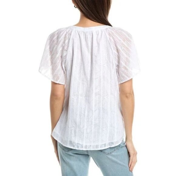 TOMMY BAHAMA ILLUSION FROND WHITE BUTTON UP TOP - Picture 2 of 9